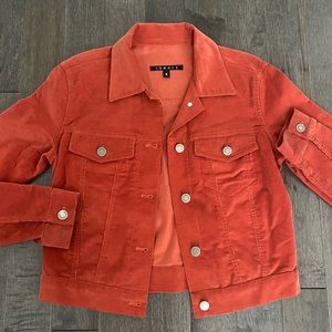 Theory corduroy orange jacket